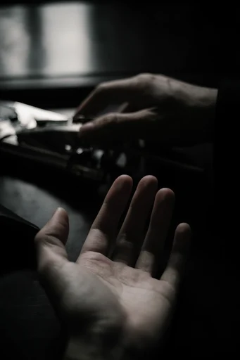 Visceral Psychological Noir style reference image — psychological thriller aesthetic