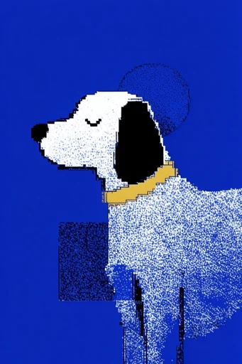 Cobalt Digital Noir style reference image — minimalist graphic silhouette