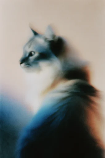 Spectral Ethereal Noir style reference image — deep indigo and cream palette