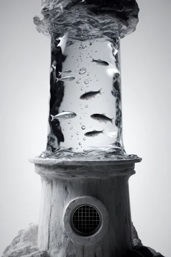 Clinical Liquid Surrealism style reference image — stark minimalism
