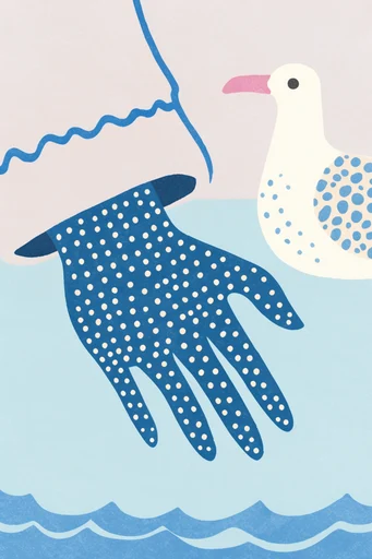 Grainy Minimalist Folk style reference image — soft pastel color palette