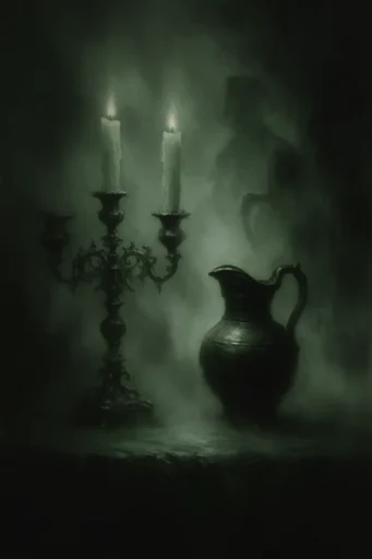 Nocturnal Sylvan Gothic style reference image — deep emerald and teal palette