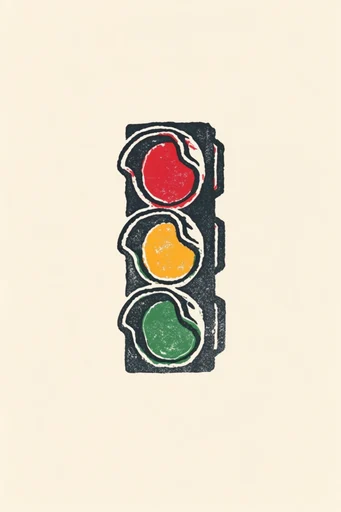 Rustic Risograph Americana style reference image — misregistered ink layers