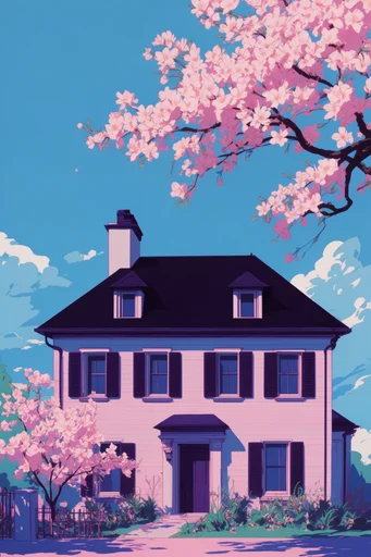 Nocturnal Pastel Anime style AI image example 4