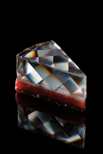 Spectral Glass Minimalism style reference image — translucent crystalline geometry