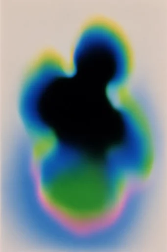 Ethereal Thermal Aura style reference image — chromatic gradient silhouette