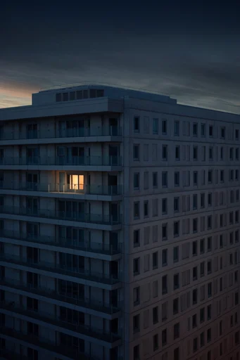 Monolithic Nocturnal Brutalism style AI image example 2