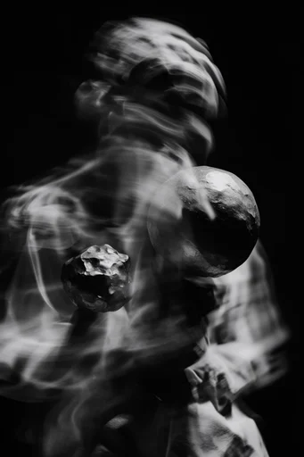 Spectral Kinetic Noir style reference image — low-key noir lighting