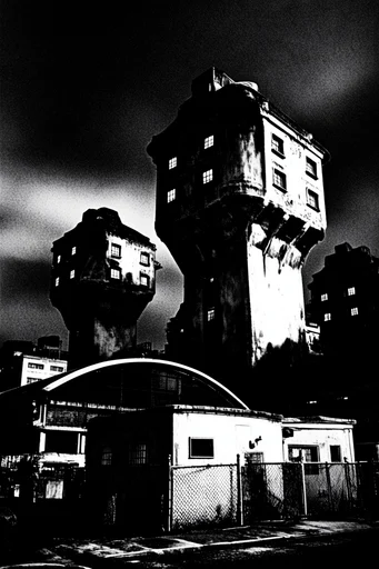 Gritty Chiaroscuro Noir style reference image — high-contrast black and white