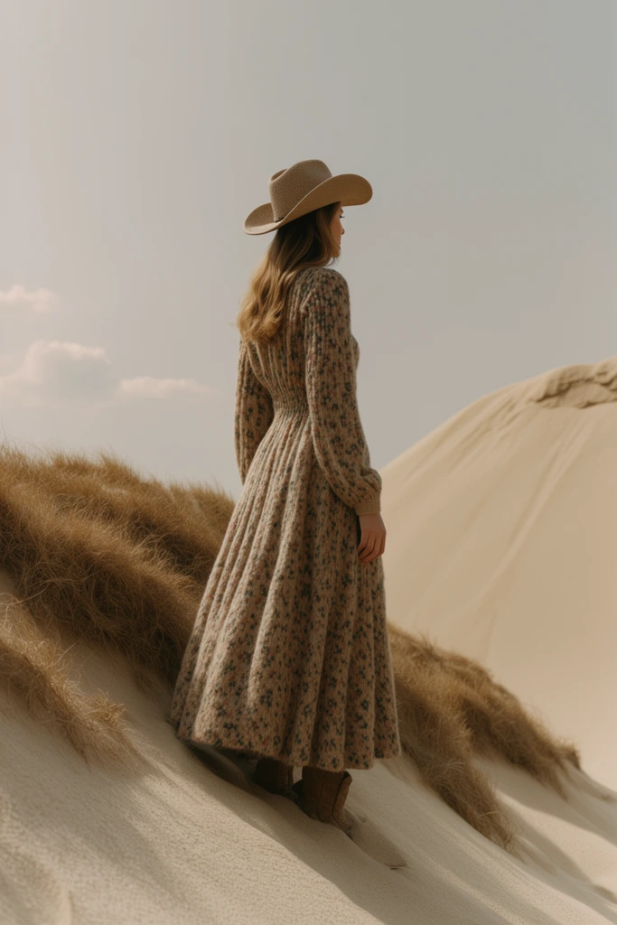 Serene Earthy Minimalism style AI image example 2