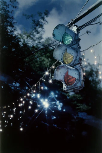 Electric Nocturnal Luminescence style reference image — anamorphic starburst flare
