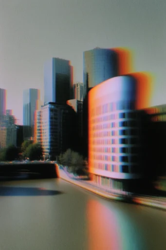 Ethereal Thermal Dreamscape style reference image — heavy film grain