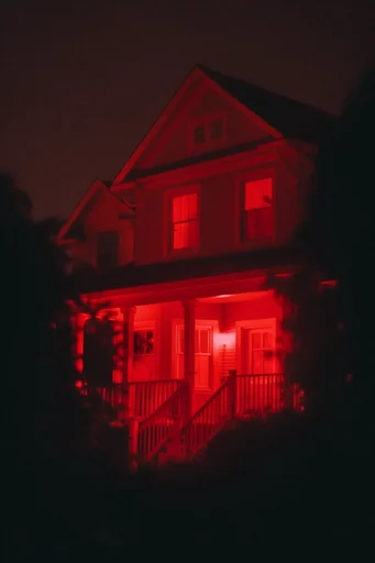 Nocturnal Crimson Noir style reference image — soft focus blur