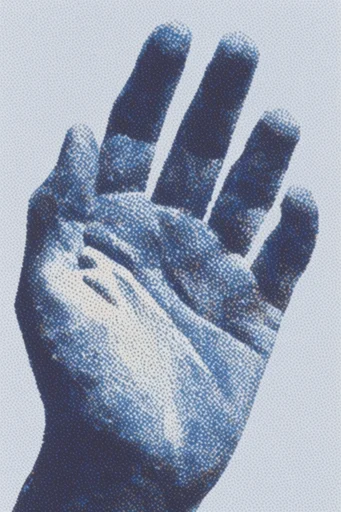 Dithered Noir Alpine style reference image — vintage screenprint aesthetic