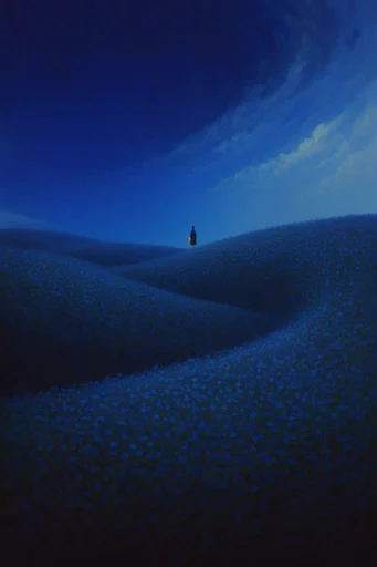 Monoliths of Cosmic Solitude style reference image — cosmic minimalism