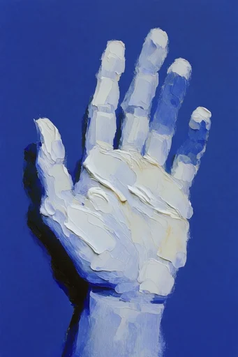 Surreal Impasto Azure style reference image — metaphysical surrealism