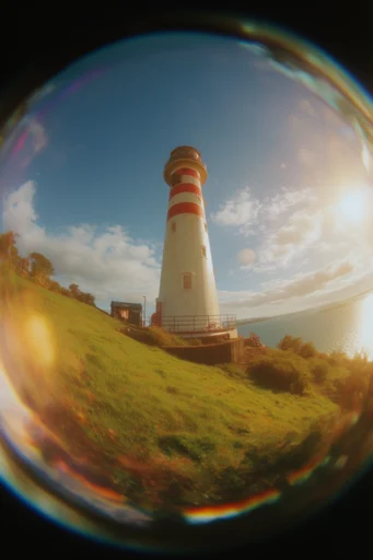 Dynamic Fisheye Nostalgia style reference image — Y2K urban aesthetic