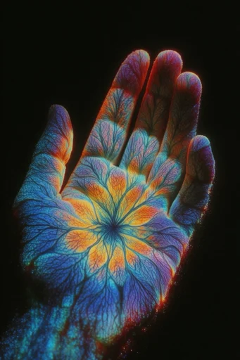 Luminous Organic Microcosm style reference image — organic fractal patterns