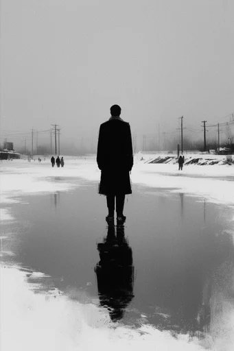Monochrome Atmospheric Minimalism style reference image — monochrome photography