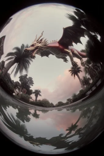 Dynamic Fisheye Urbanism style reference image — wide-angle warp