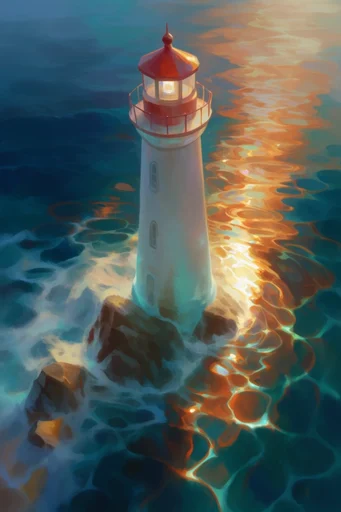 Luminous Submerged Dreamscape style reference image — shimmering light refraction