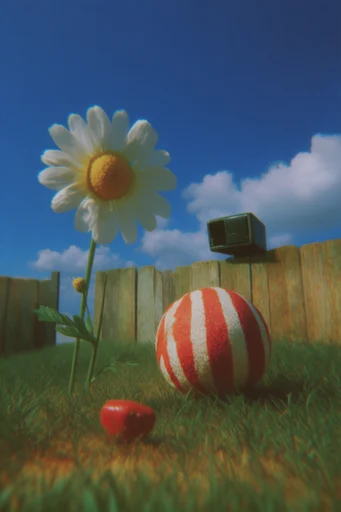 Hyper-Vivid Y2K Surrealism style reference image — fisheye lens