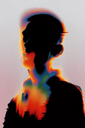 Solarized Spectral Gloom style reference image — liquid distortion