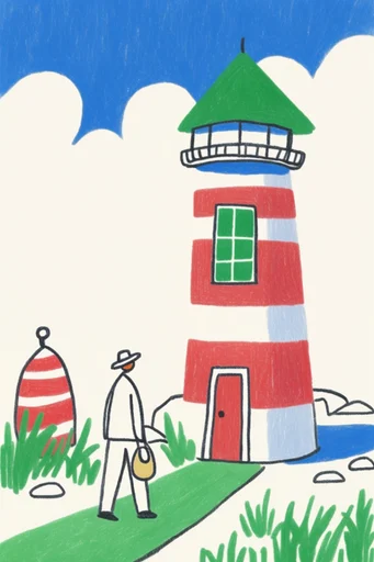 Textured Naive Whimsy style reference image — flat 2D composition