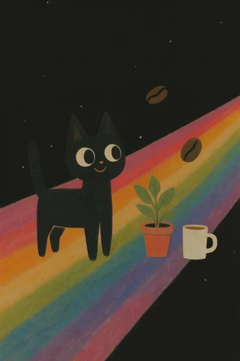 Prismatic Nocturnal Minimalism style reference image — nocturnal silhouette
