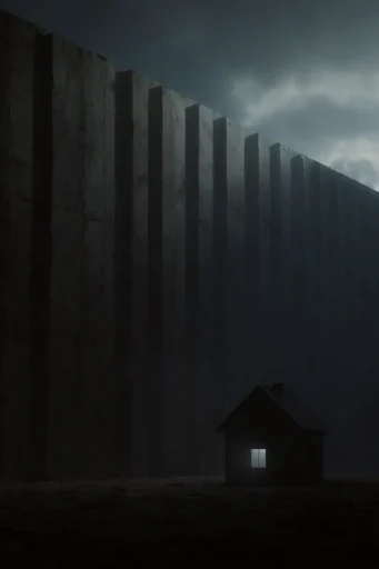 Monolithic Chiaroscuro Minimalism style reference image — monochromatic void