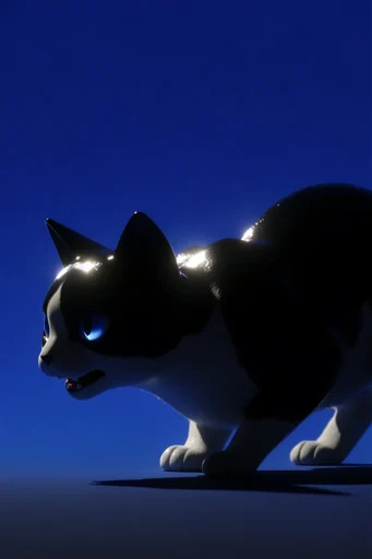 Cobalt Noir Minimalist style reference image — cool mysterious atmosphere
