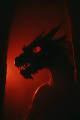 Crimson Noir Chiaroscuro style reference image — rim lighting