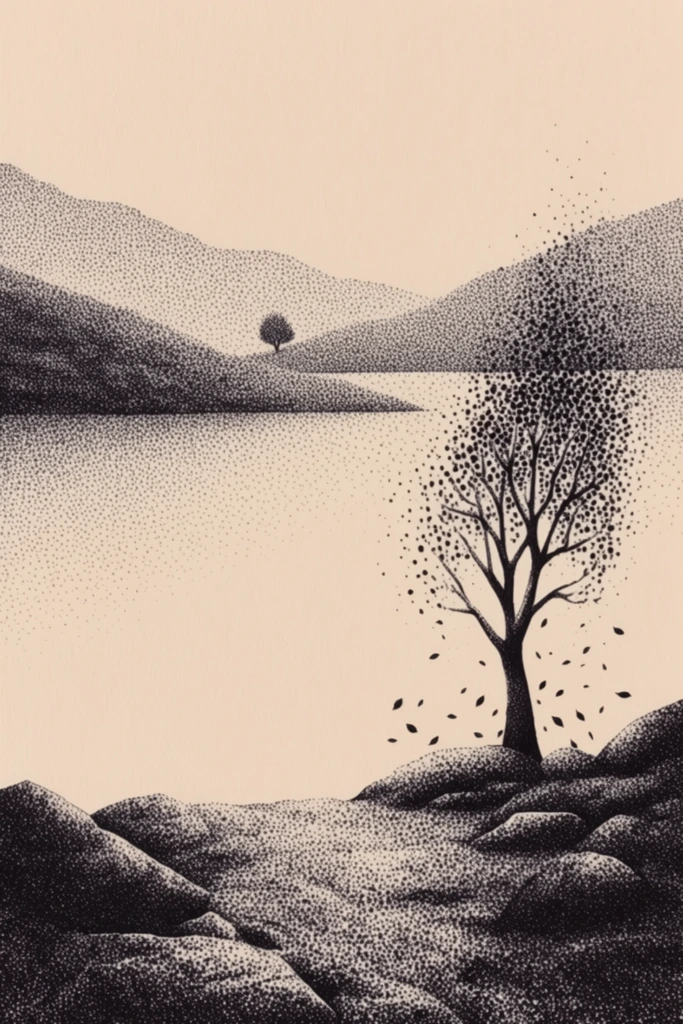 Graphic Gothic Surrealism style AI image example 2