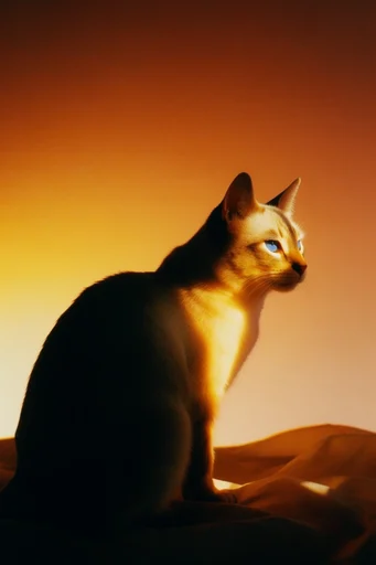 Cinematic Amber Chiaroscuro style AI image example 3