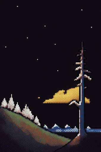 Luminous Retro Pixel style AI image example 2