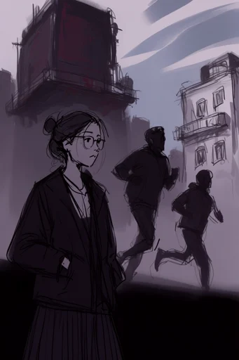 Expressive Graphic Noir style reference image — expressive ink linework