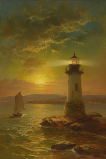 Romantic Pastoral Impressionism style reference image — golden hour atmosphere