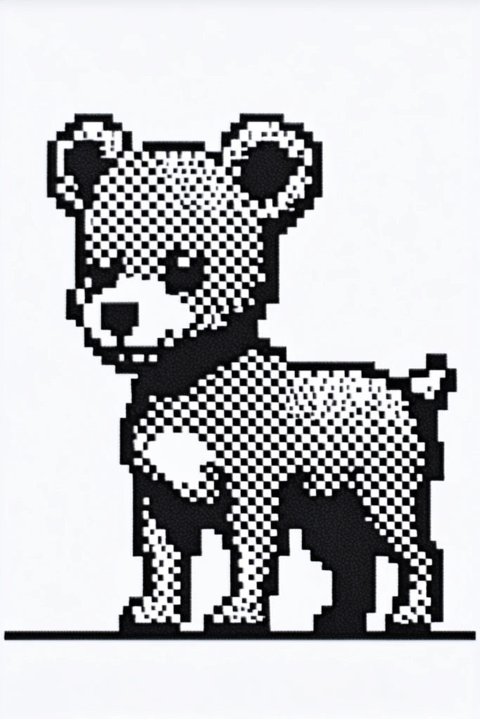 Retro Digital Dither style AI image example 3