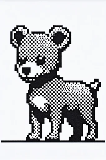 Retro Digital Dither style AI image example 3