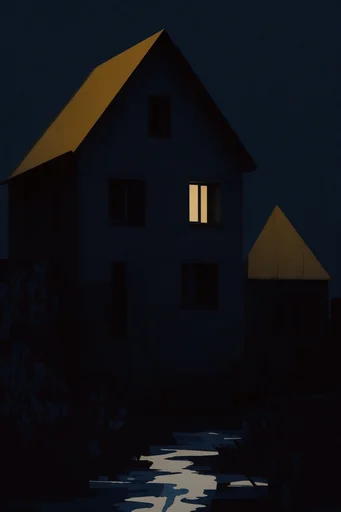 Monolithic Nocturnal Brutalism style AI image example 4