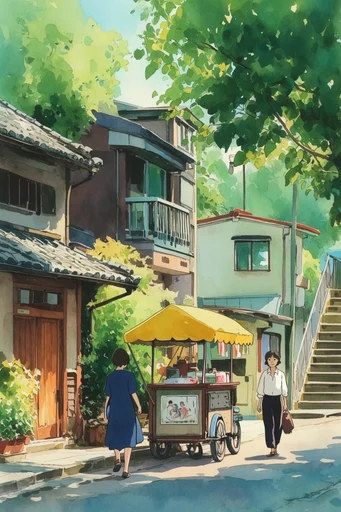 Luminous Nostalgic Anime style reference image — studio ghibli inspired