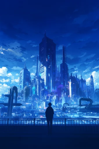 Bioluminescent Cosmic Abyss style reference image — 90s anime aesthetic