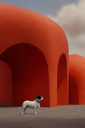 Surreal Terracotta Minimalism style reference image — hypnotic perspective