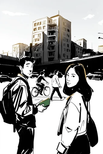 High-Contrast Ink Expressionism style reference image — high-contrast ink illustration