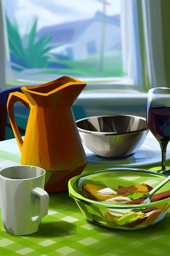 Vibrant Whimsical Painterly style reference image — vibrant color palette