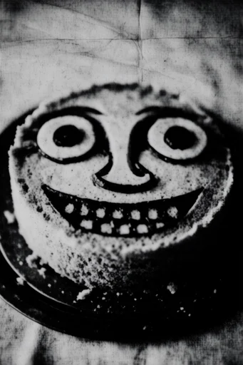 Gritty Monochromatic Noir style reference image — industrial xerox aesthetic
