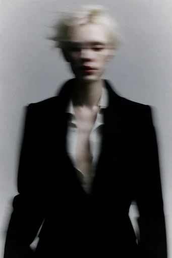 Deconstructed Digital Surrealism style reference image — deconstructed minimalist portraiture