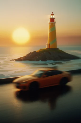 Kinetic Amber Nocturne style reference image — long exposure