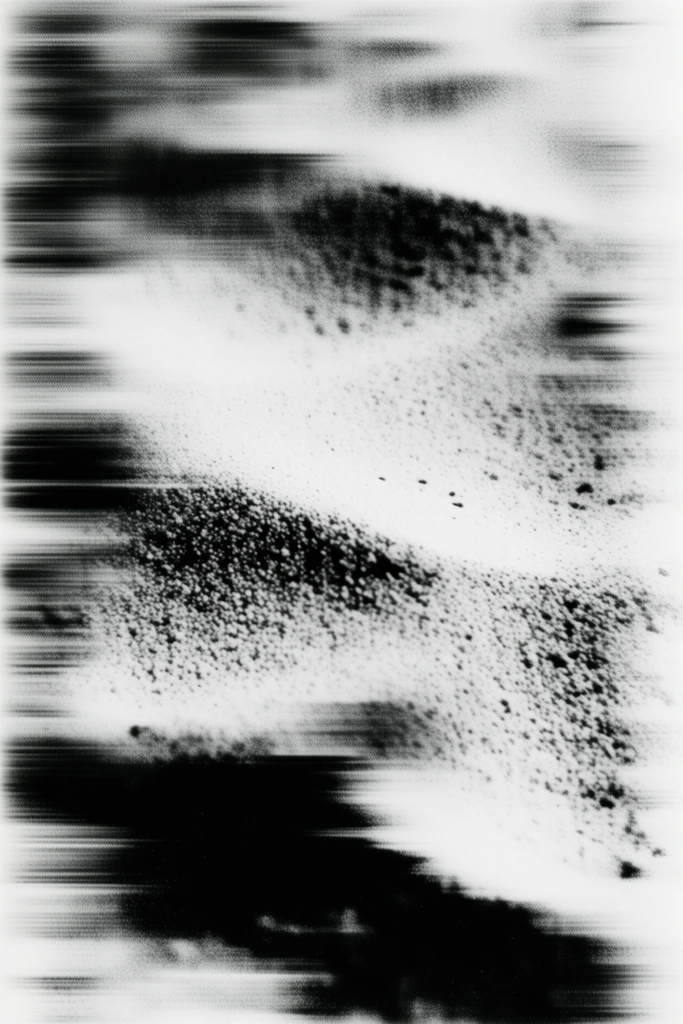 Monochrome Glitch Noir style AI image example 2