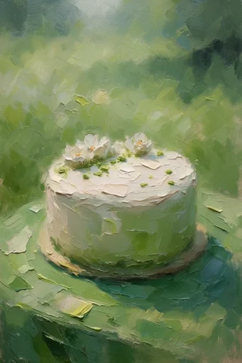 Textured Verdant Impressionism style reference image — solitary figure in nature